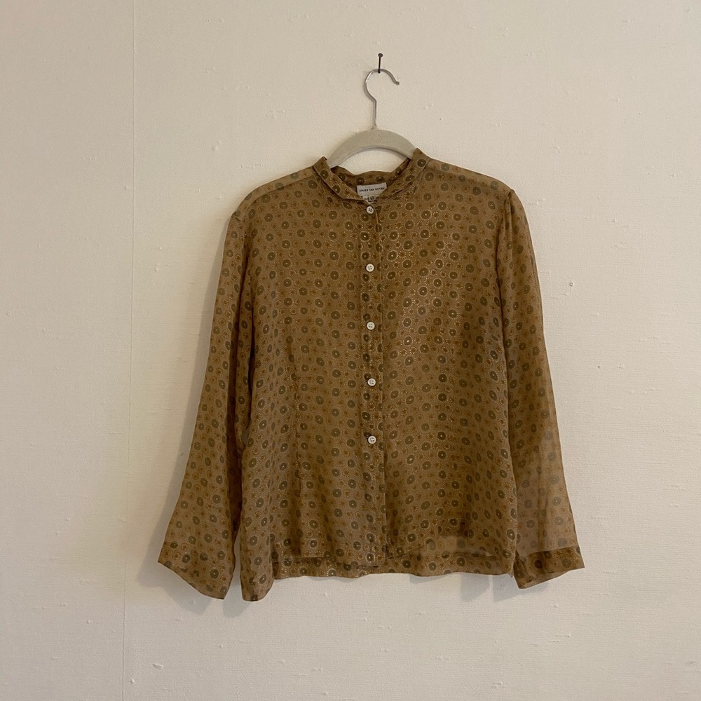 Dries van Noten Sheer Blouse Button Up Top